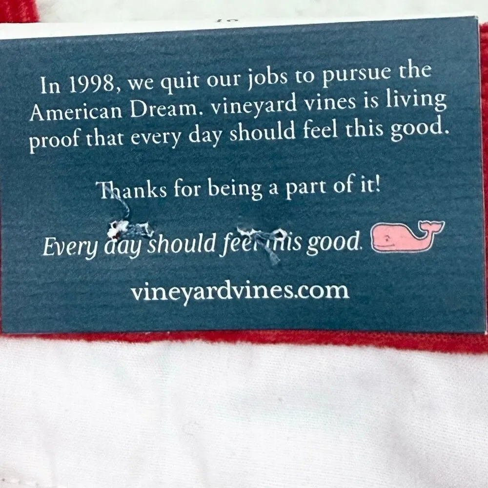 Vineyard Vines Red Corduroy Breaker Pants - Big Boys US 16